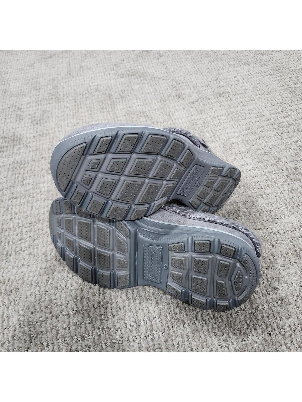 Skechers Easy Going Good Gray Mule Slippers With Cable Knit Collar Size 8.5 - Picture 7 of 13